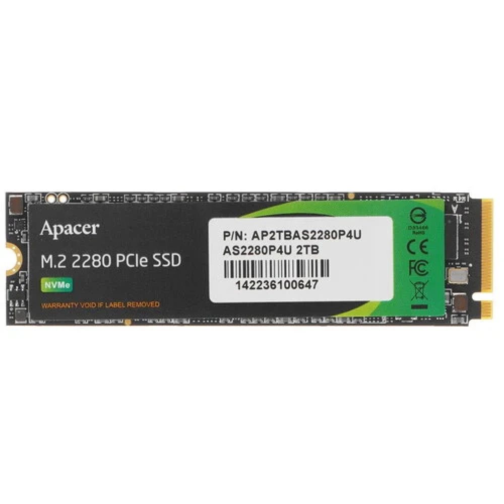 Жесткий диск Apacer AP2TBAS2280P4U SSD (твердотельные), 2 ТБ, M.2, PCIe