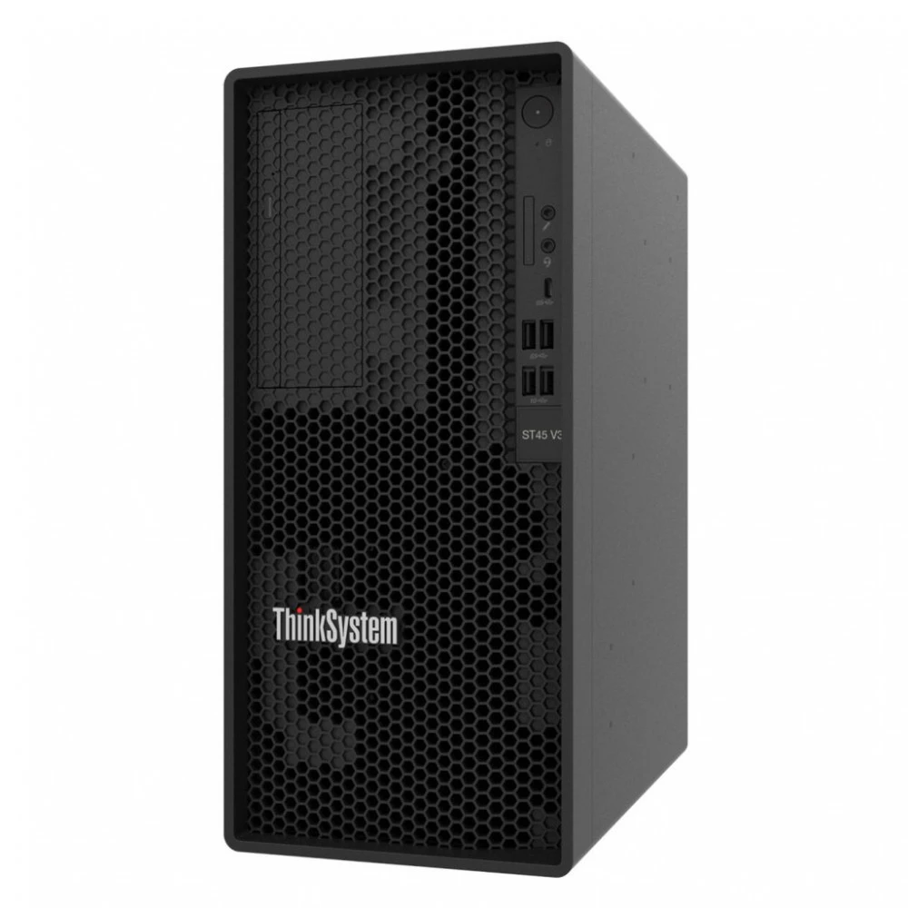 Сервер Lenovo ThinkSystem ST45 V3 7DH5A00CEA Tower, EPYC 4344P, 3800 МГц, 8, 32, 1 x 32 ГБ, LFF 3.5", 2, 2x 960 ГБ