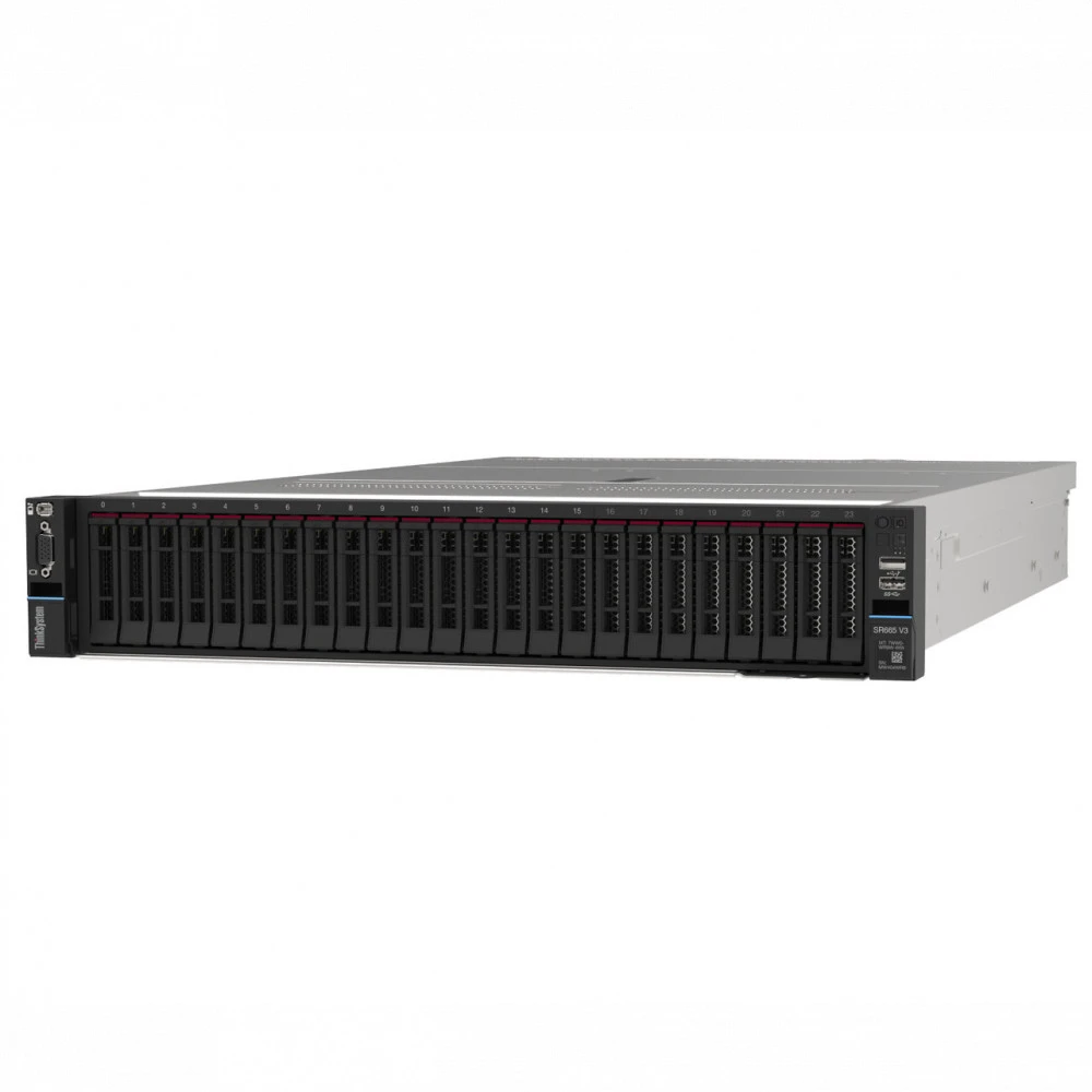 Сервер Lenovo ThinkSystem SR665 V3 7D9AA01TEA 2U Rack, EPYC 9124, 3000 МГц, 16, 64, 1 x 24 ГБ, SFF 2.5" + LFF 3.5"