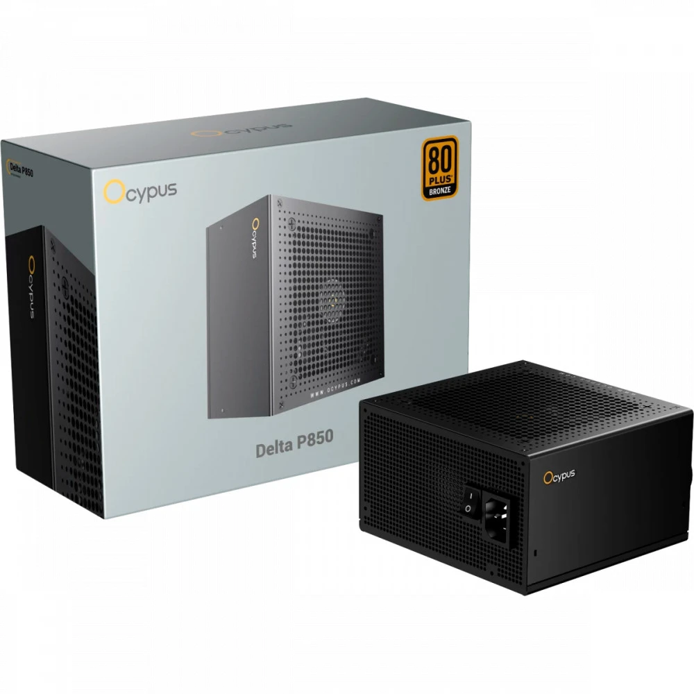 Блок питания Ocypus Delta P850 850W Black Delta-P850-B1FDBK024X-EU 850 Вт, 80+ Bronze
