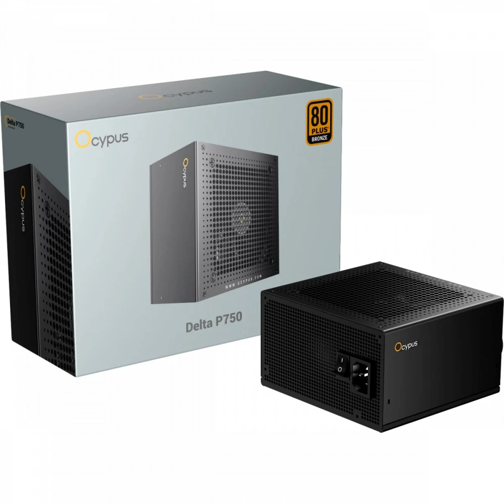 Блок питания Ocypus Delta P750 750W Black Delta-P750-B1FDBK024X-EU 750 Вт, 80+ Bronze