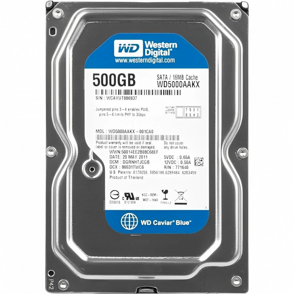 Жесткий диск Western Digital WD5000AAKX WD5000AAKX Pull HDD (классические), 500 ГБ, 3.5 дюйма, SATA