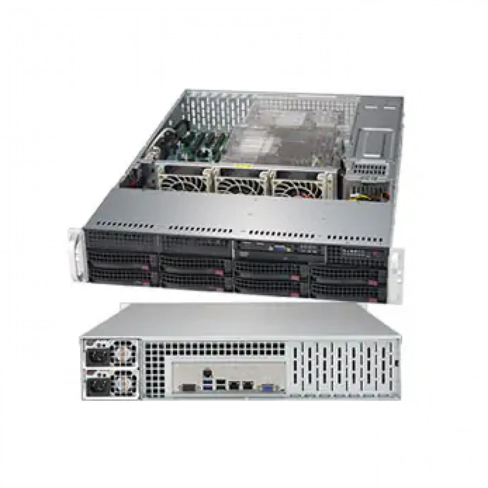 Сервер Supermicro SYS6029PTR6240 2U Rack, Xeon Gold 6240, 2600 МГц, 18, 24.75, 4 x 32 ГБ, SFF 2.5" + LFF 3.5", 8, 2x 960 ГБ
