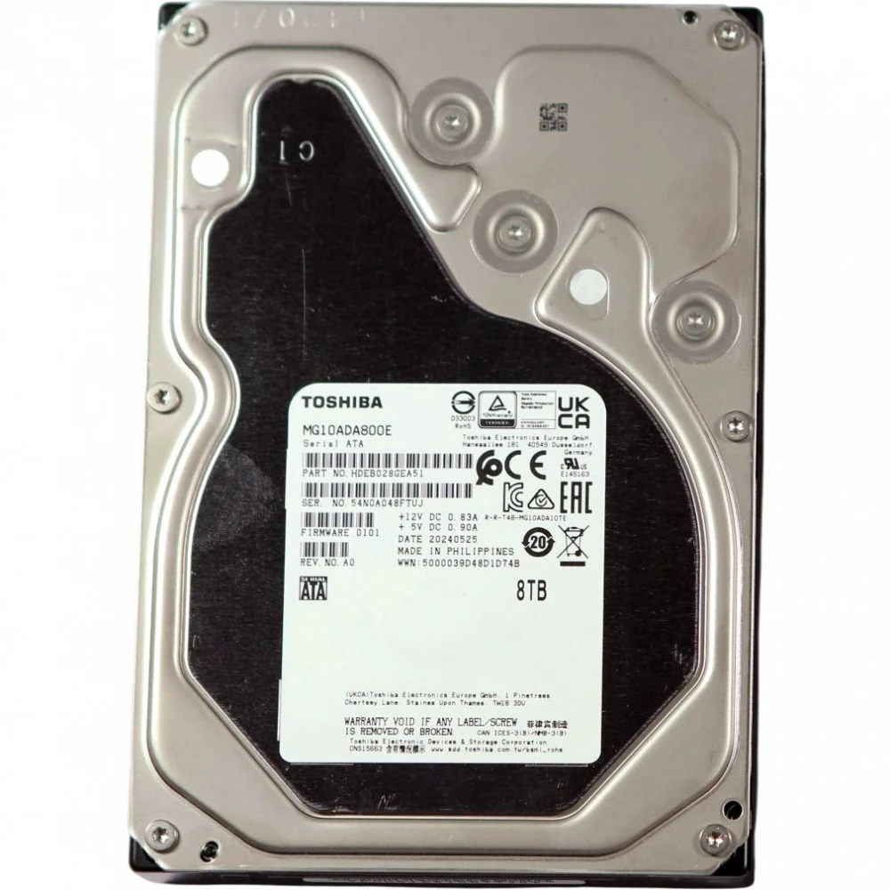 Серверный жесткий диск Toshiba 8Tb SATA-III Toshiba (MG10ADA800E) MG10SDA800E 3,5 LFF, 8 ТБ, SAS
