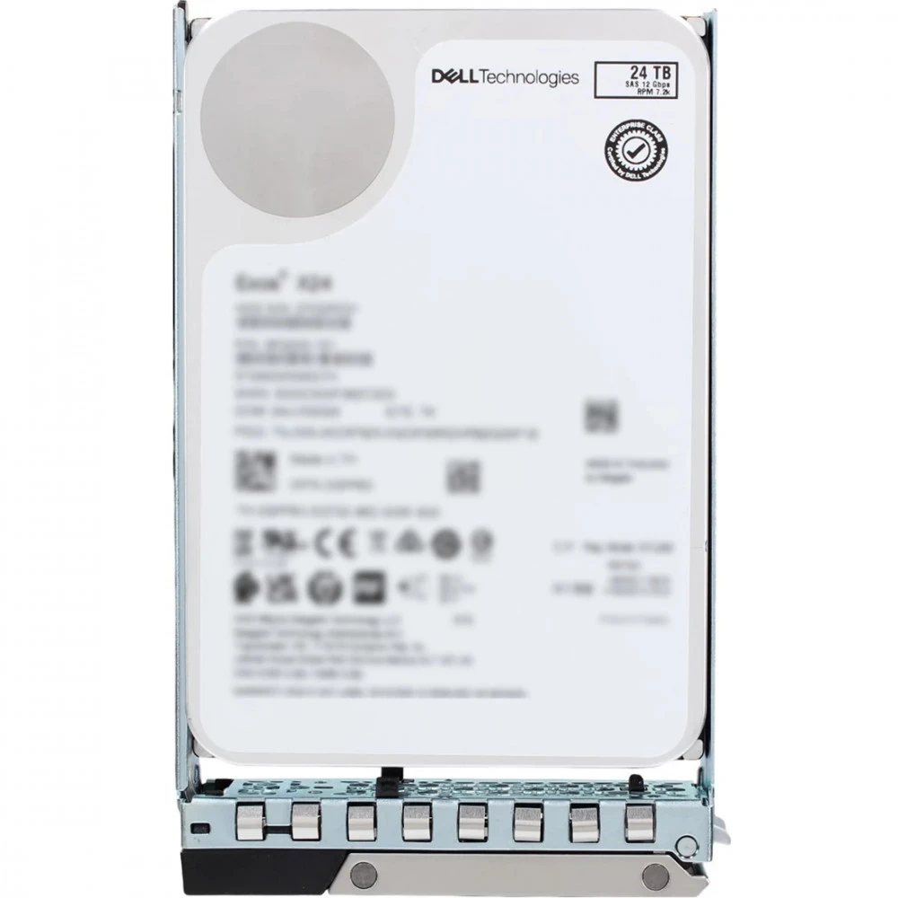 Серверный жесткий диск Dell 24TB Hard Drive SAS 12Gbps 7.2K 512e 3.5in Hot-Plug, AG Drive 161-BCNJ 3,5 LFF, 24 ТБ, SAS