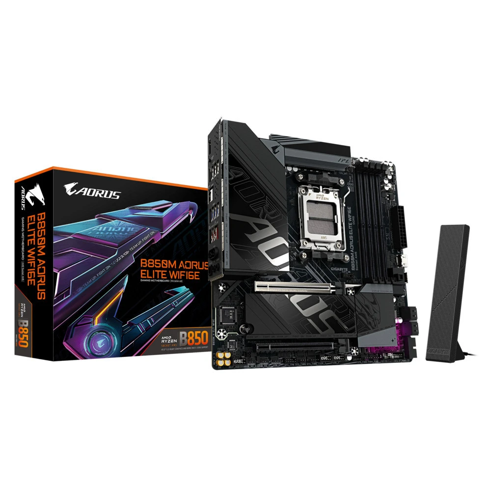 Материнская плата Gigabyte B850M Aorus Elite WIFI6E B850M Aorus Elite WIFI6E rev. 1.1 Micro-ATX, AMD AM5