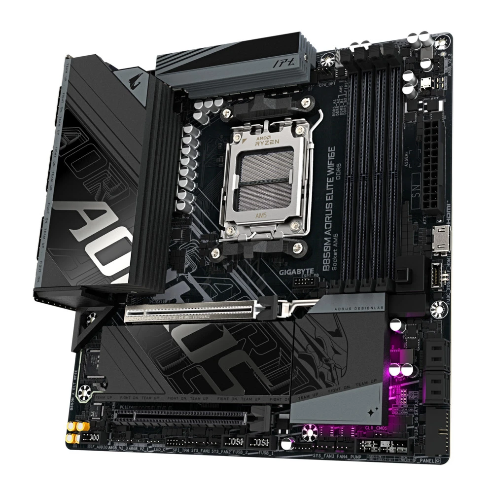 Материнская плата Gigabyte B850M Aorus Elite WIFI6E B850M Aorus Elite WIFI6E rev. 1.1 Micro-ATX, AMD AM5