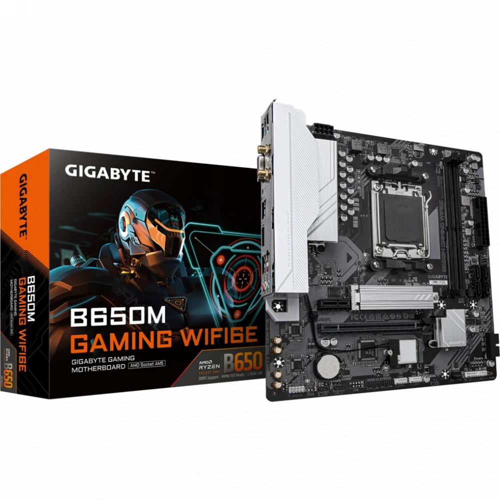 Материнская плата Gigabyte B650M GAMING WIFI6E B650M Gaming WIFI6E rev.1.2 Micro-ATX, AMD AM5