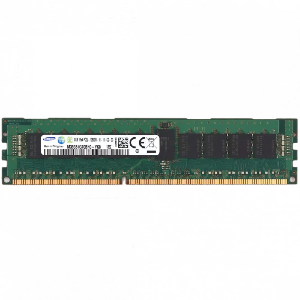 Серверная оперативная память ОЗУ Samsung DDR3 8GB RDIMM 1600 1.35V Tray M393B1G70BH0-YK0 8 ГБ, DDR3