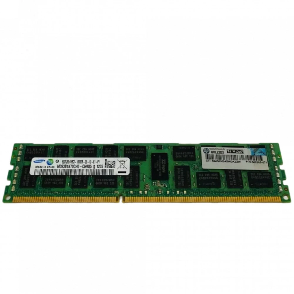 Серверная оперативная память ОЗУ HPE 8GB (1x8GB) Dual Rank x4 PC3-10600 (DDR3-1333) Registered Memory Kit 500662-B21 8 ГБ, DDR3