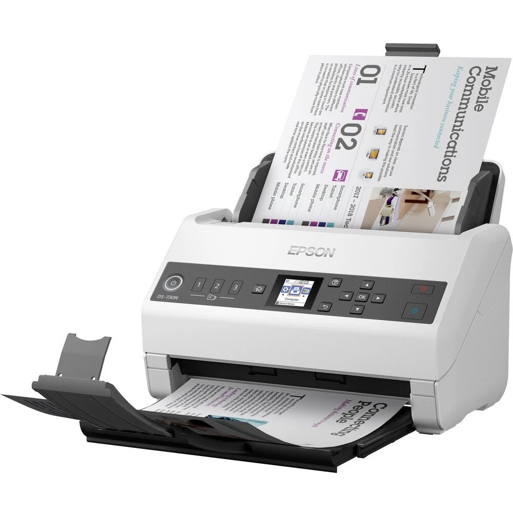 Протяжный сканер Epson WorkForce DS-730N B11B259401 A4, CIS