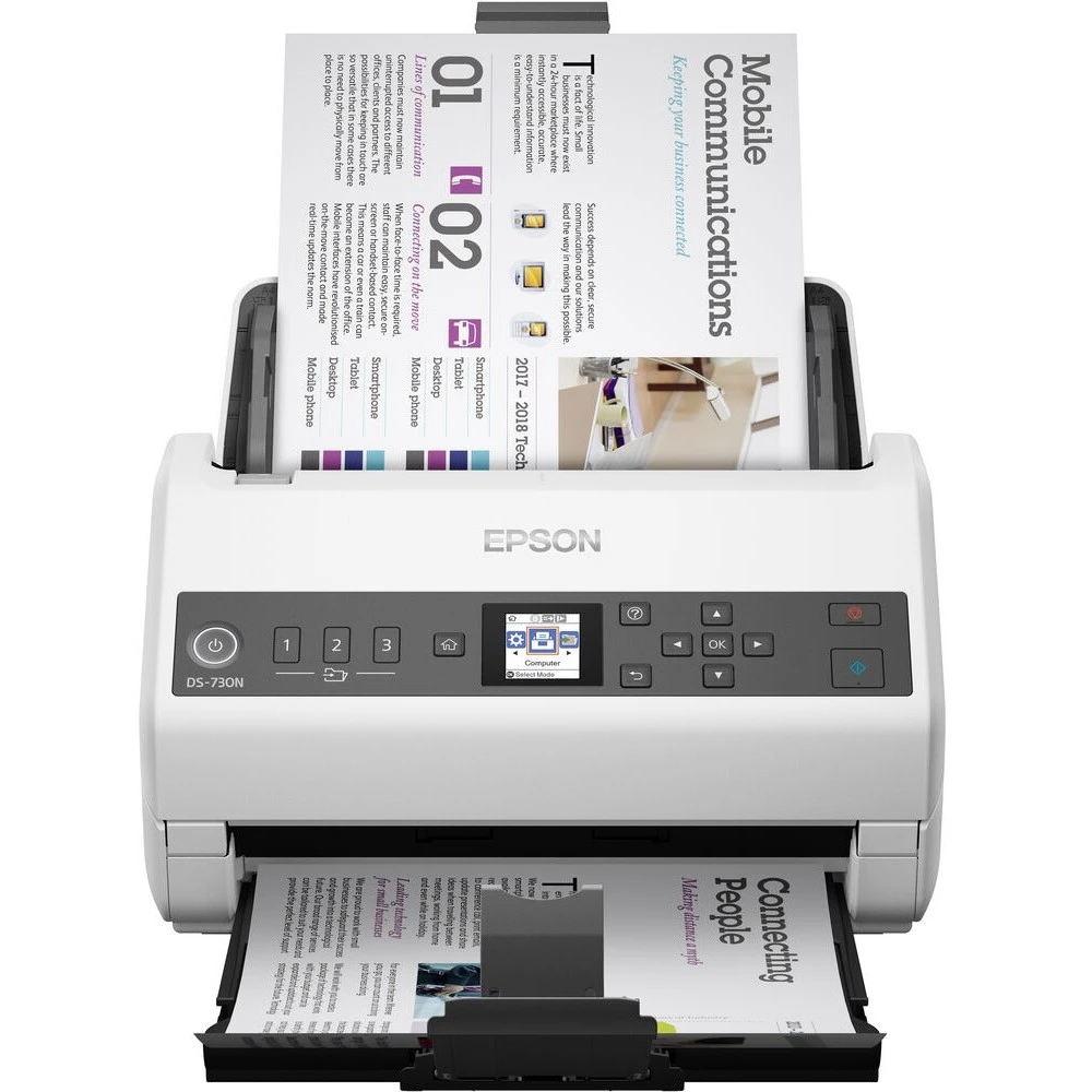 Протяжный сканер Epson WorkForce DS-730N B11B259401 A4, CIS