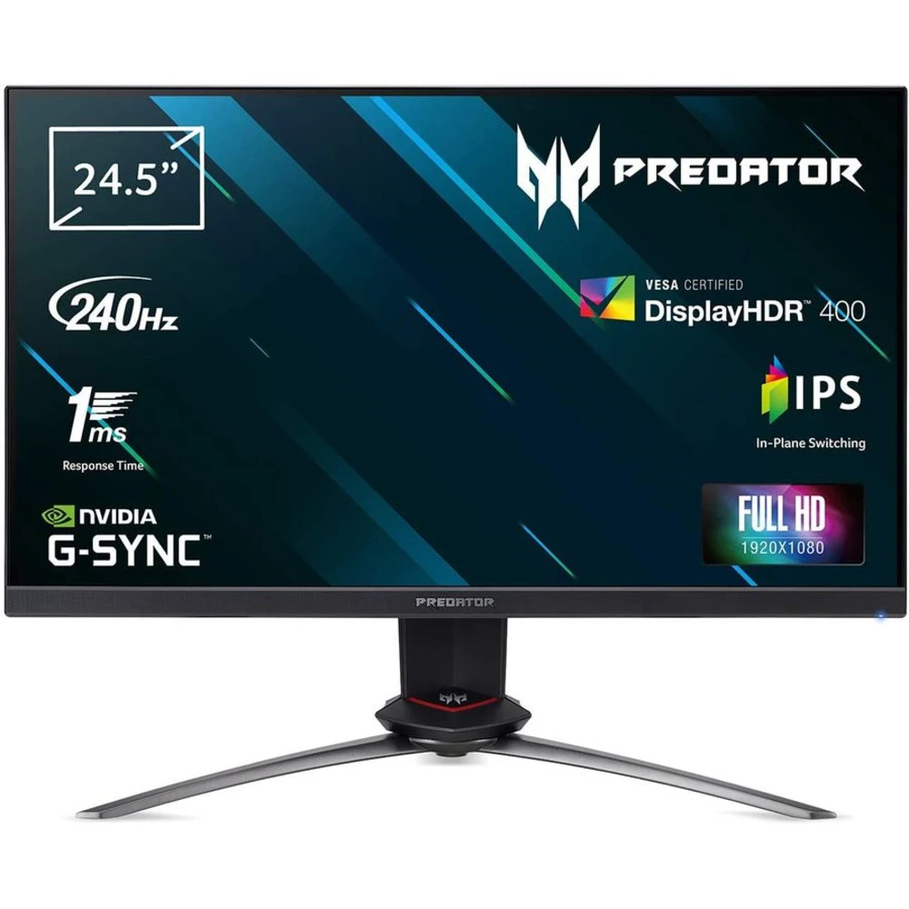 Монитор Acer Predator XB253QGXbmiiprzx UM.KX3EE.X07 24.5 ", IPS, Full HD 1920x1080 (16:9), 240 Гц