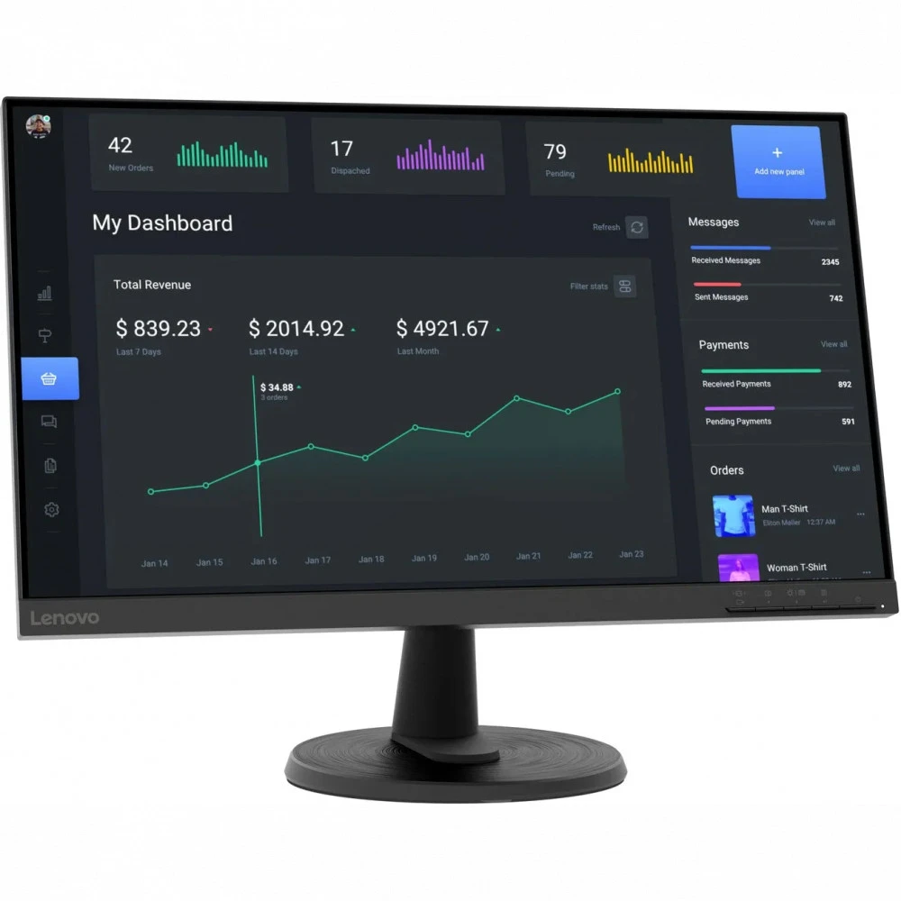 Монитор Lenovo C24-40 63DCKAT6EU 23.8 ", VA, Full HD 1920x1080 (16:9), 75 Гц