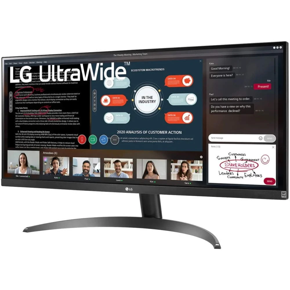 Монитор LG UltraWide 29WP500 29WP500-B 29 ", IPS, Ultra-Wide Full HD 2560x1080 (21:9), 75 Гц