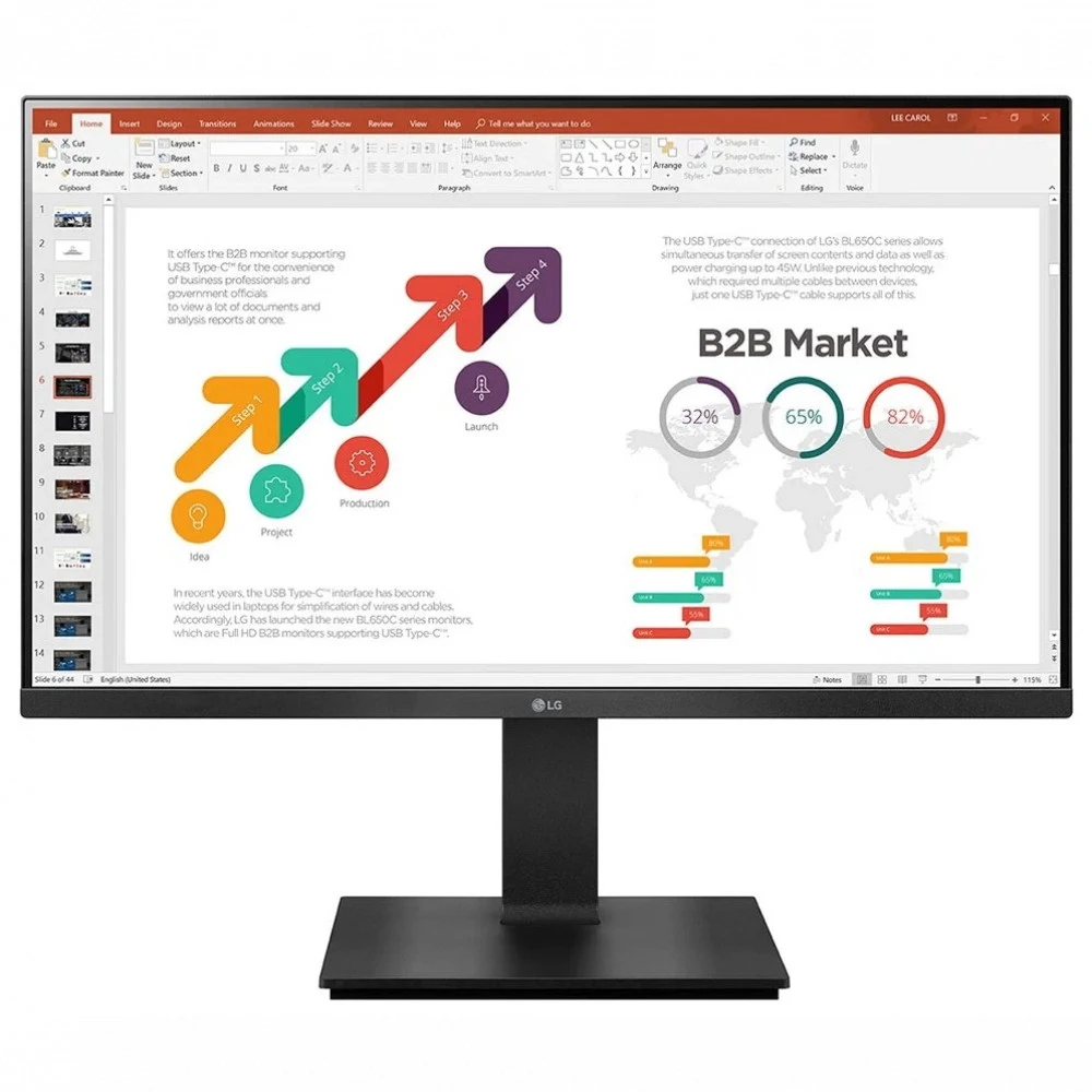 Монитор LG 24BP450Y-B 23.8 ", IPS, Full HD 1920x1080 (16:9), 75 Гц