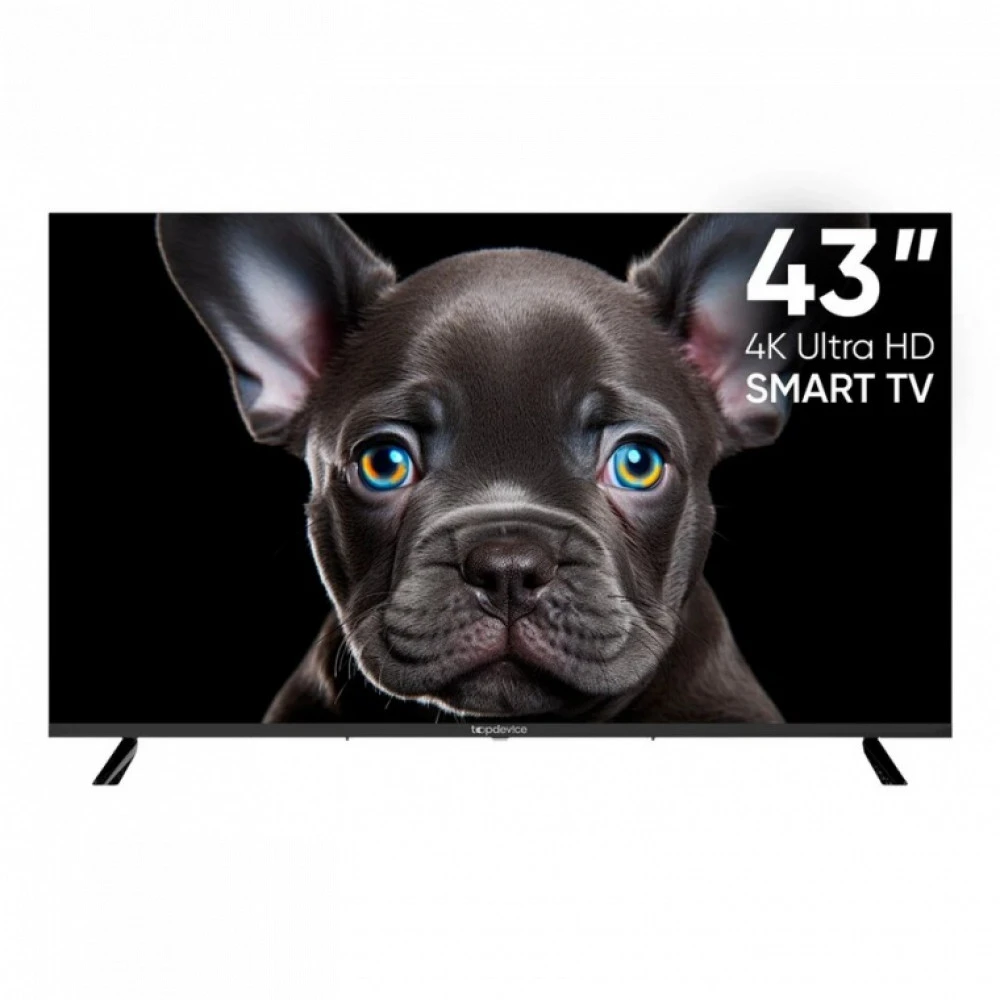 Телевизор Topdevice TDTV43CS08U Black TDTV43CS08U_BK 43 ", Smart TV, Черный