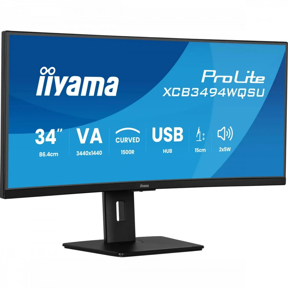 Монитор IIYAMA ProLite XCB3497WQSNPH-B1 34 ", VA, Ultra-Wide QHD 3440x1440 (21:9), 120 Гц