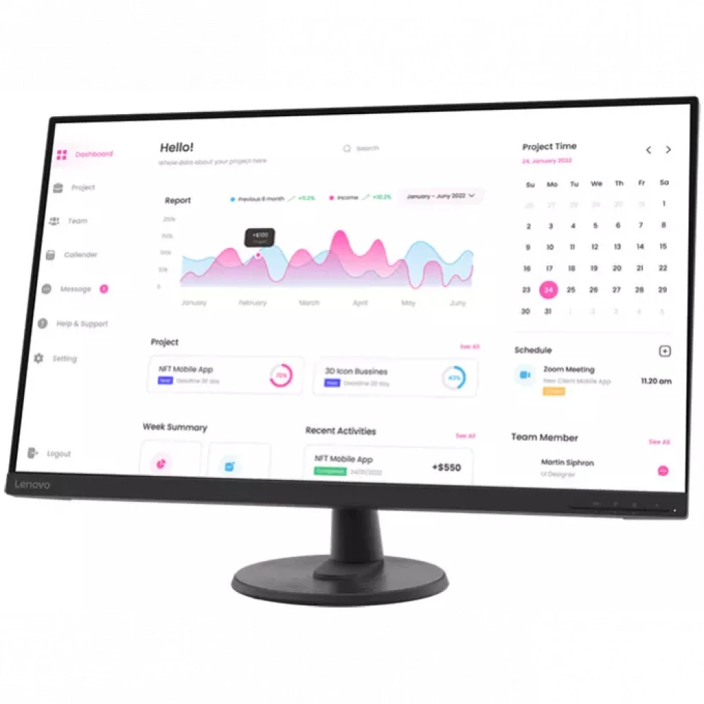 Монитор Lenovo D32-40 66FCGAC2EU 31.5 ", VA, Full HD 1920x1080 (16:9), 75 Гц