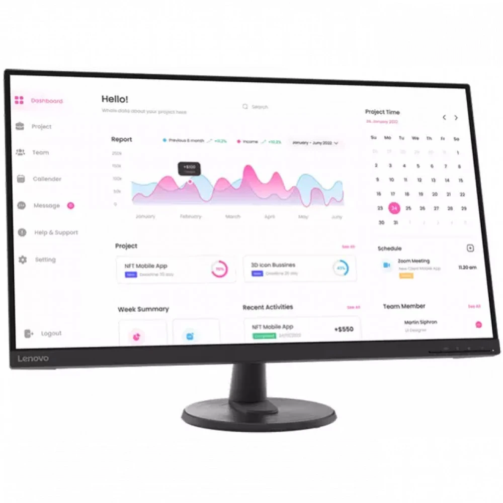 Монитор Lenovo D32-40 66FCGAC2EU 31.5 ", VA, Full HD 1920x1080 (16:9), 75 Гц