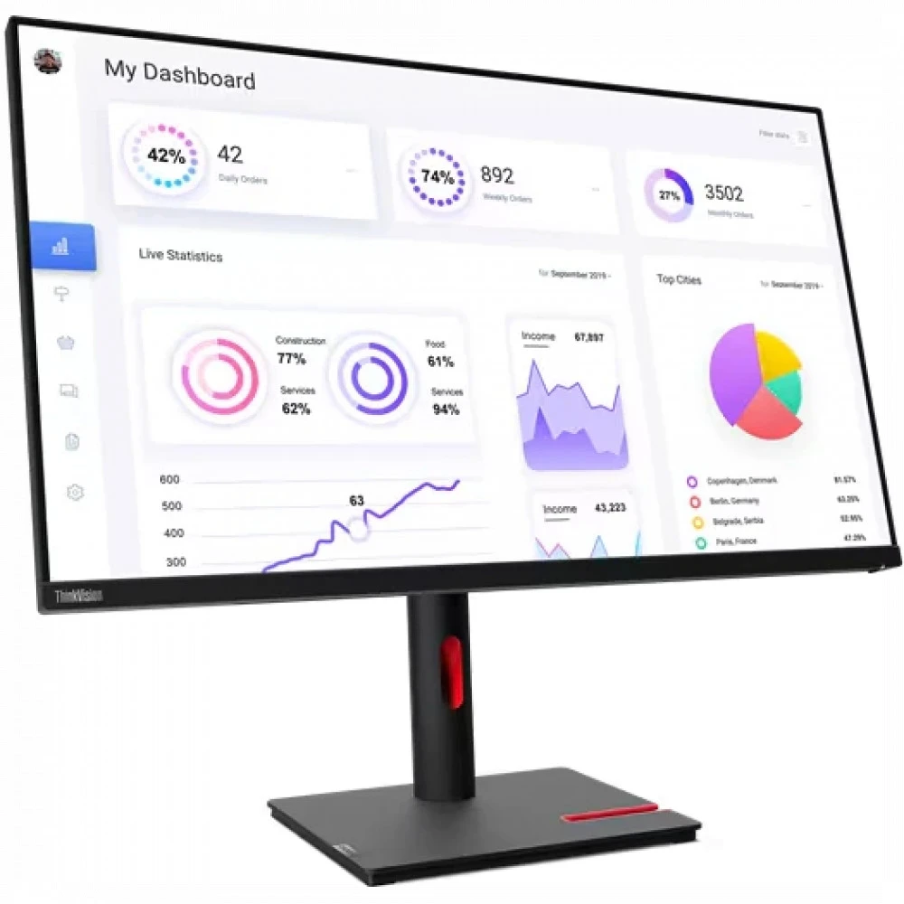 Монитор Lenovo T32p-30 63D2GAS1CB 31.5 ", IPS, 4K UHD 3840x2160 (16:9), 60 Гц