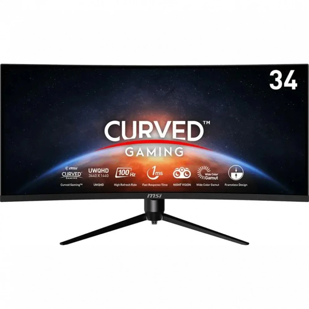 Монитор MSI MAG342CQPV 9S6-3DB64H-060 34 ", VA, Ultra-Wide QHD 3440x1440 (21:9), 100 Гц