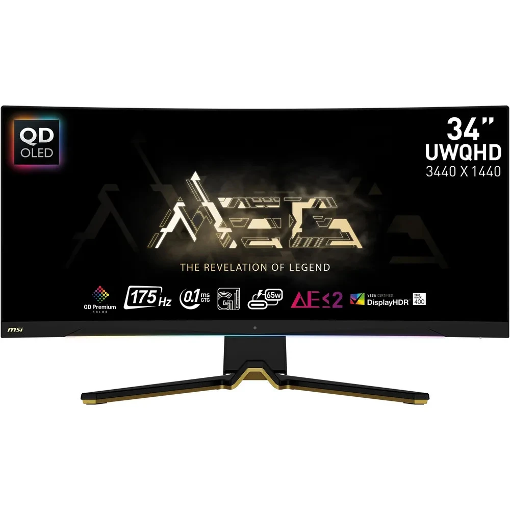 Монитор MSI MEG 342C QD 9S6-3DC44T-009 34 ", QD-OLED, Ultra-Wide QHD 3440x1440 (21:9), 175 Гц