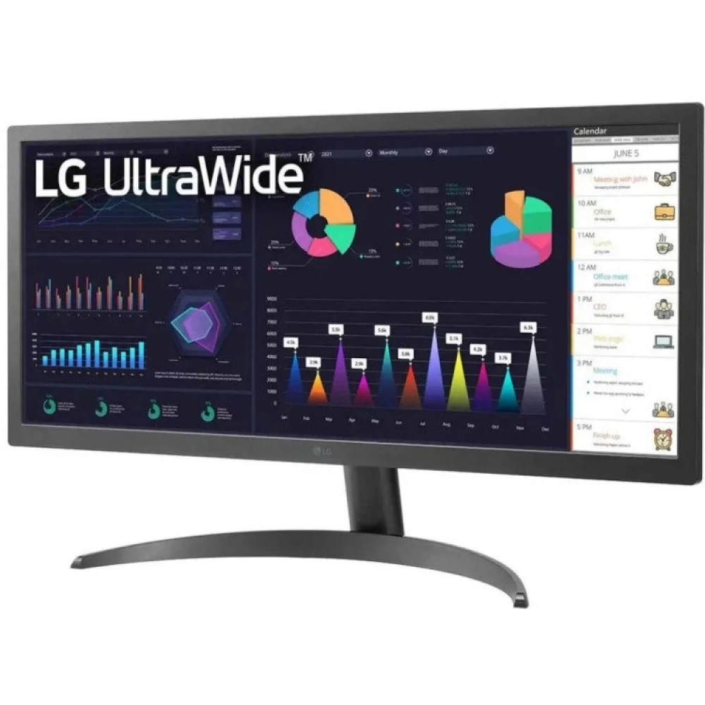 Монитор LG 26WQ500-B 25.7 ", IPS, Ultra-Wide Full HD 2560x1080 (21:9), 75 Гц