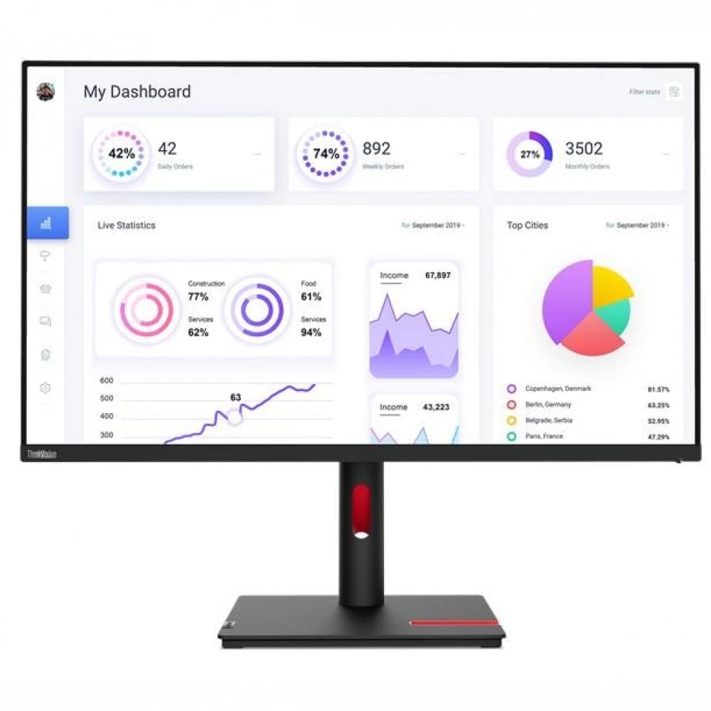 Монитор Lenovo T32p-30 63D2GAR1WW 31.5 ", IPS, 4K UHD 3840x2160 (16:9), 60 Гц