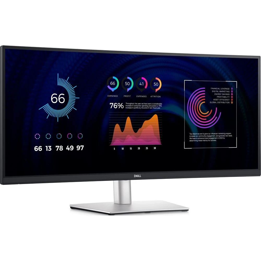 Монитор Dell P3424WE 210-BGTY 34.14 ", IPS, Ultra-Wide QHD 3440x1440 (21:9), 60 Гц