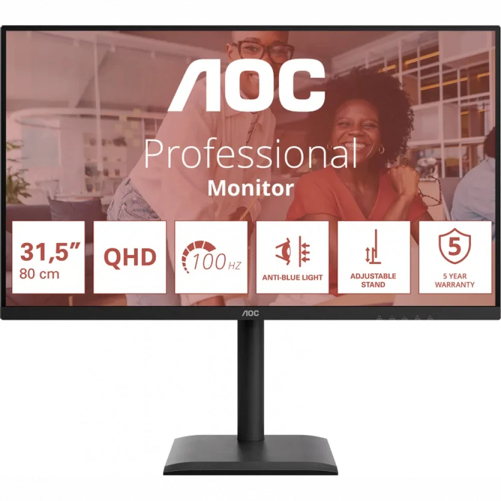 Монитор AOC Q32E4U 31.5 ", IPS, Quad HD 2560x1440 (16:9), 100 Гц