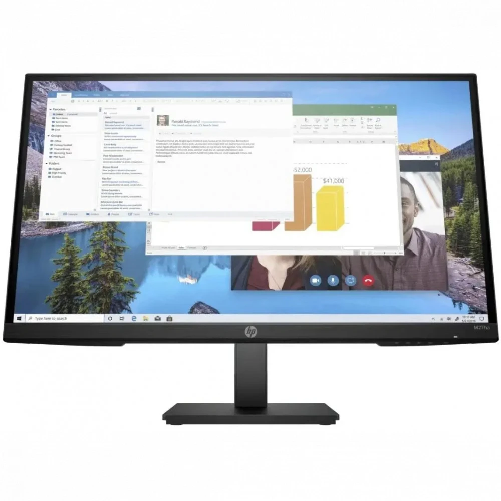 Монитор HP M27ha 35M57AA 27 ", IPS, Full HD 1920x1080 (16:9), 60 Гц