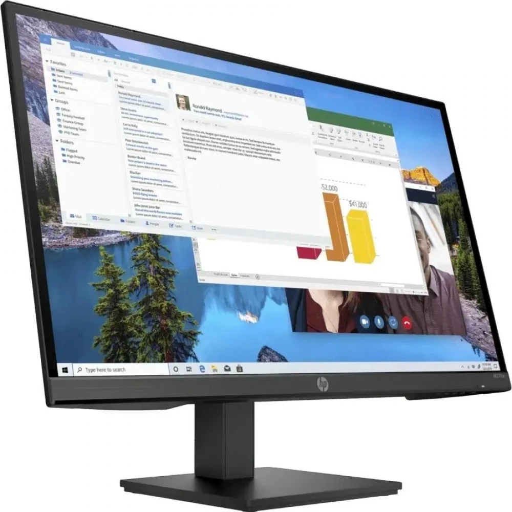 Монитор HP M27ha 35M57AA 27 ", IPS, Full HD 1920x1080 (16:9), 60 Гц