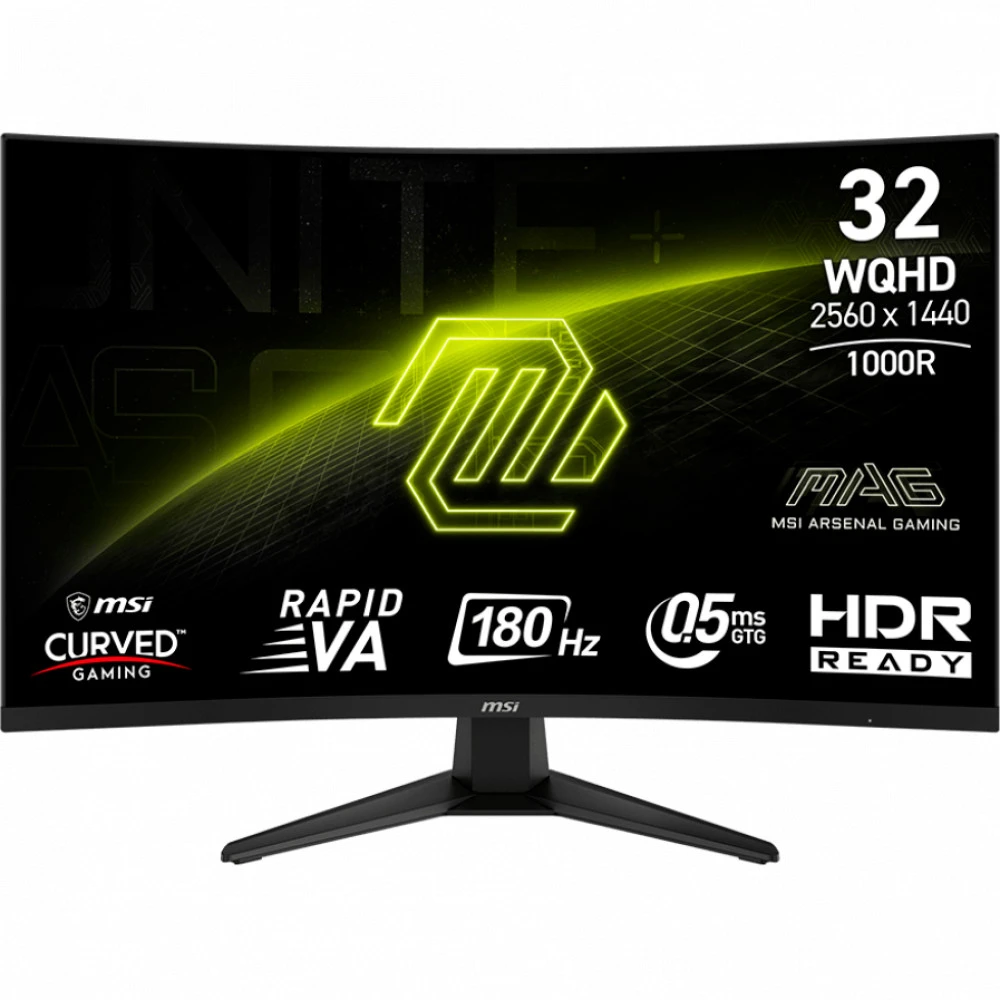 Монитор MSI MAG 325CQF 9S6-3DC11H-085 31.5 ", VA, Quad HD 2560x1440 (16:9), 180 Гц