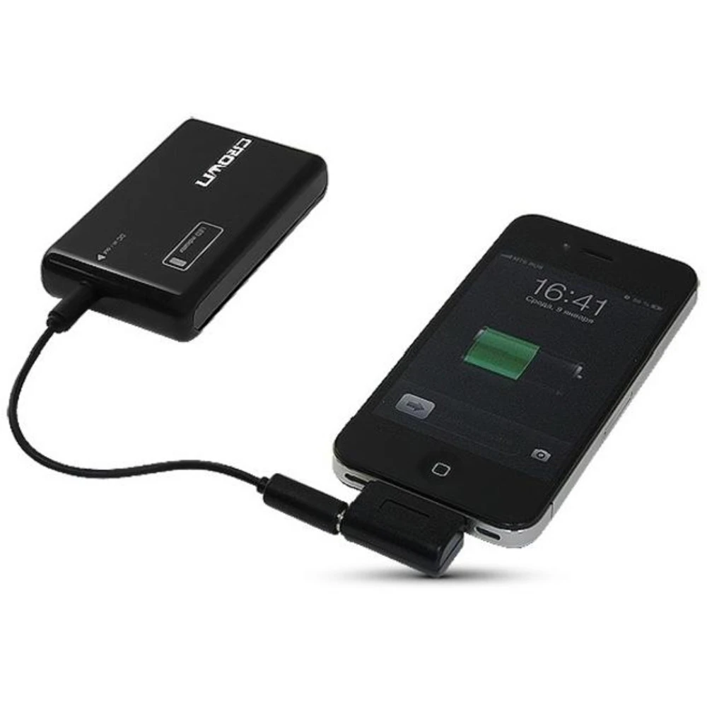 Внешний аккумулятор (Power Bank) CROWN micro CMPB-213 1700 мАч, Черный