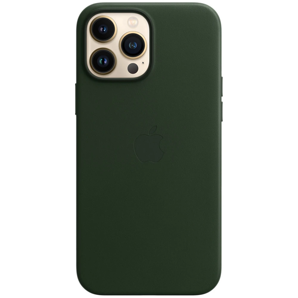 Аксессуары для смартфона Apple Чехол iPhone 13 Pro Max Leather Case with MagSafe - Sequoia Green MM1Q3ZM/A