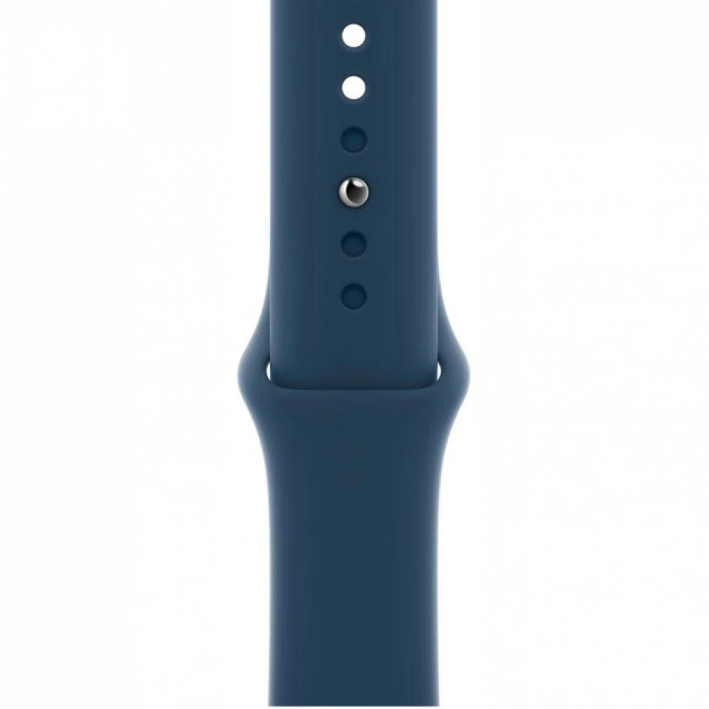 Apple Watch SE GPS, 44mm Silver Aluminium Case with Abyss Blue Sport Band MKQ43GK/A