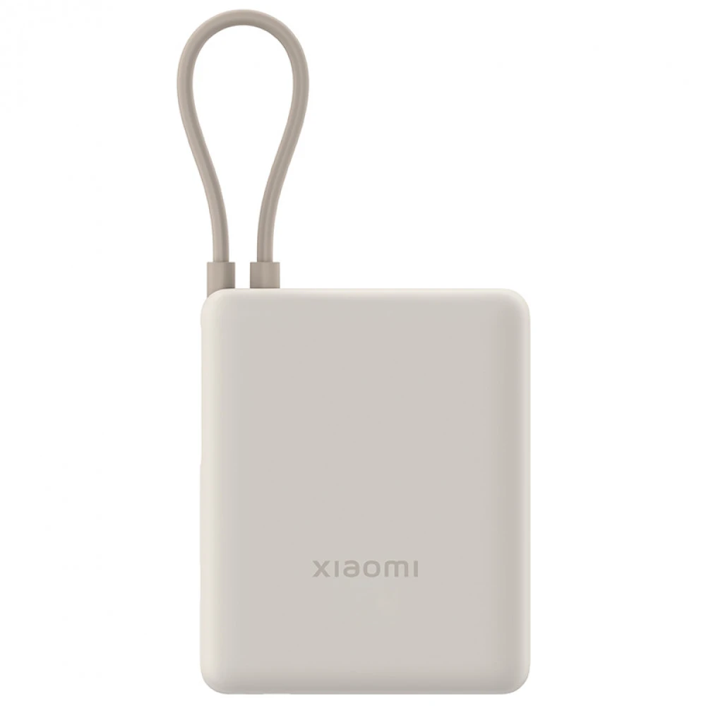 Внешний аккумулятор (Power Bank) Xiaomi 33W Power Bank 10000mAh (Integrated Cable) Tan GL PB1033MI/BHR9341GL 10000 мАч, Белый