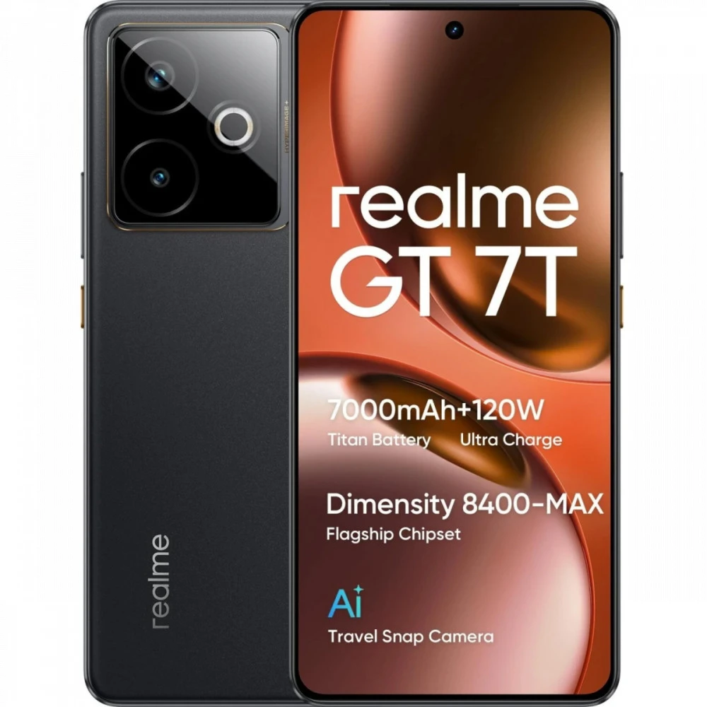 Смартфон REALME GT 7T 12/512Gb IceSense Black 6941764463950 512 Гб, 12 Гб