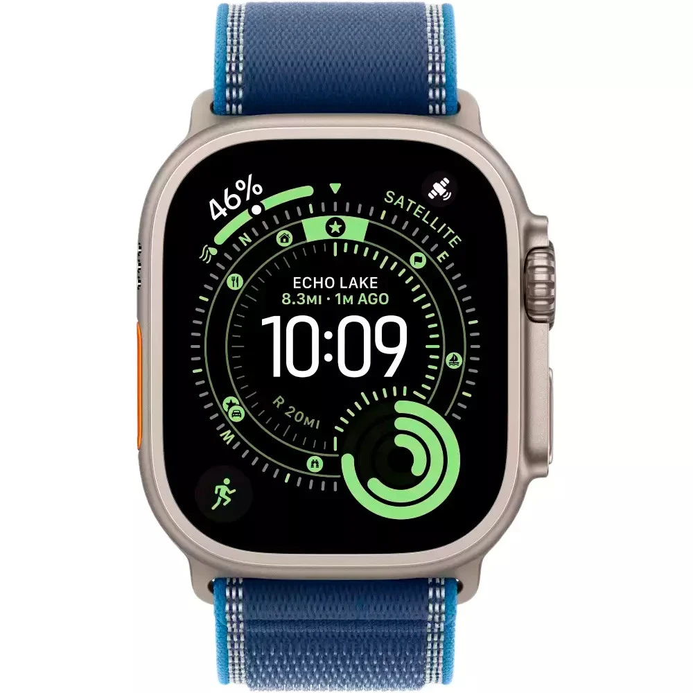Apple Watch Ultra 3 GPS + Cellular 49mm Natural Titanium Case with Blue/Bright Blue Trail Loop MEWR4QR/A Смарт-часы