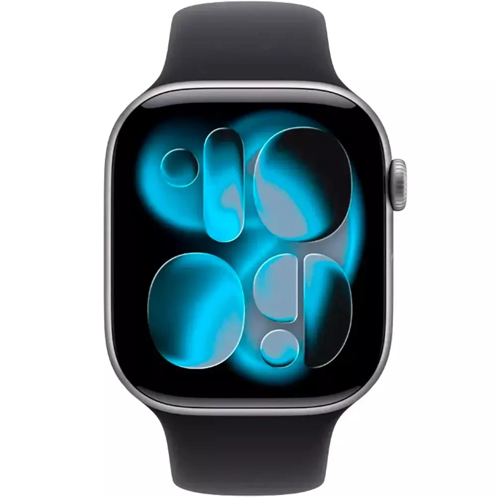 Apple Watch Series 11 GPS 46mm Space Grey Aluminium Case with Black Sport Band MEV44RK/A Смарт-часы