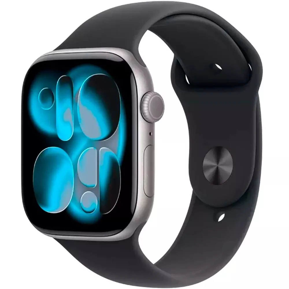 Apple Watch Series 11 GPS 46mm Space Grey Aluminium Case with Black Sport Band MEV44RK/A Смарт-часы
