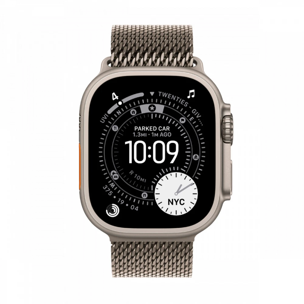 Apple Watch Ultra 3 GPS + Cellular 49mm Natural Titanium Case with Natural Titanium Milanese Loop - Large MF0E4QR/A Смарт-часы