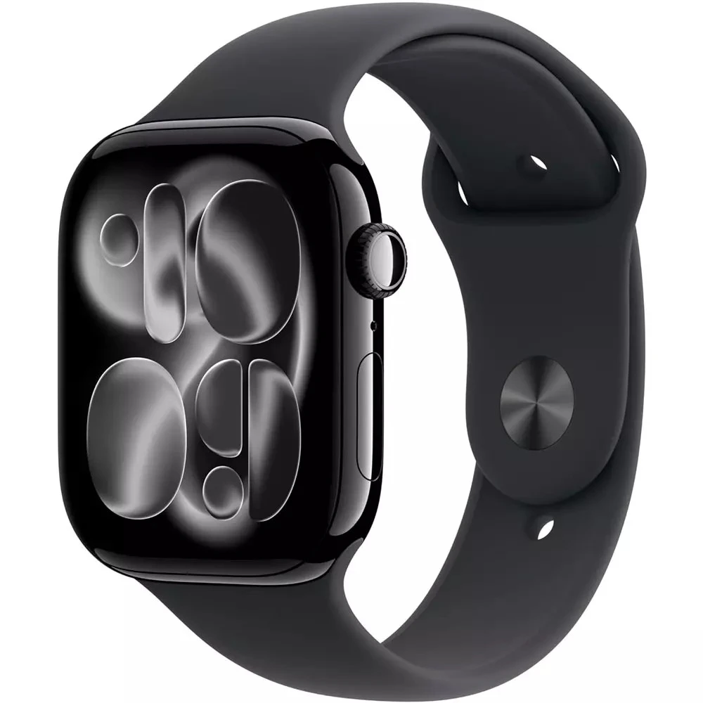 Apple Watch Series 11 GPS 42mm Jet Black Aluminium Case with Black Sport Band - M/L MEQU4RK/A Смарт-часы