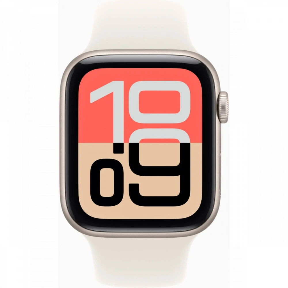 Apple Watch SE 3 44mm Aluminum Starlight Case with Starlight Sport Band M/L MEHJ4LW/A Смарт-часы