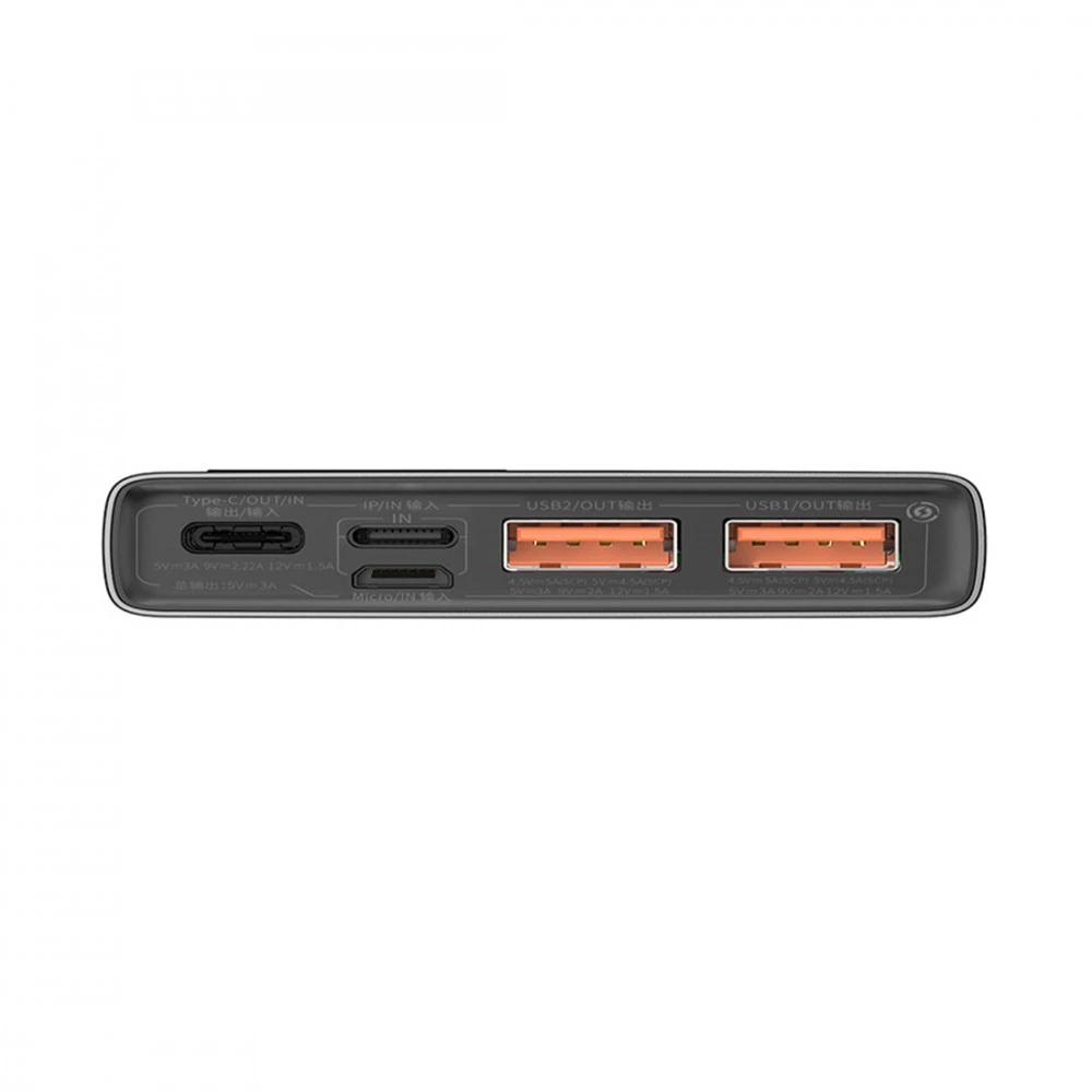 Внешний аккумулятор (Power Bank) Baseus Metal Digital Display Power Bank 10000mAh 22.5W Black PPAD070001 10000 мАч, Черный