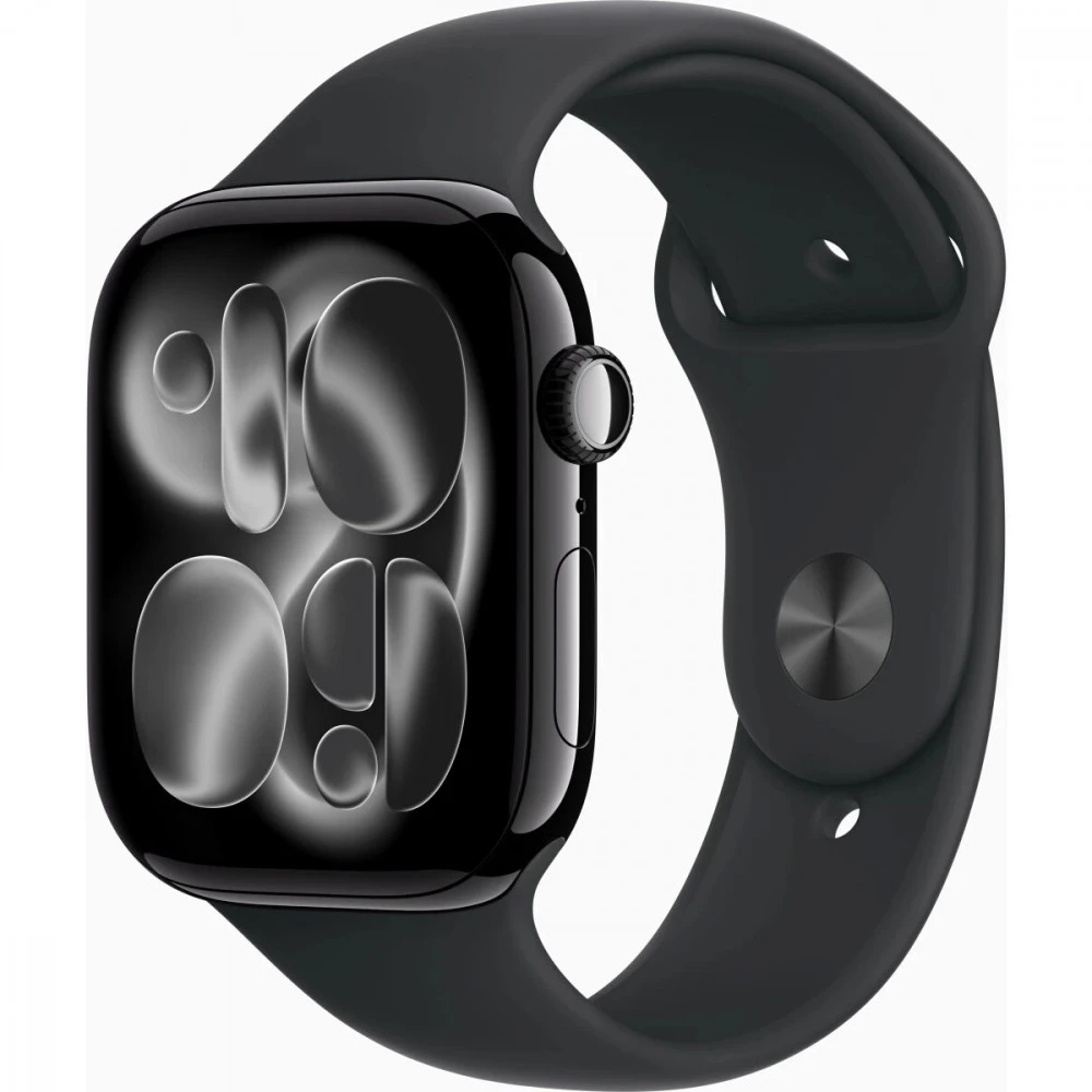 Apple Watch Series 11 46mm Jet Black Aluminium Case With Black Sport Band S/M MEUW4X/A Смарт-часы
