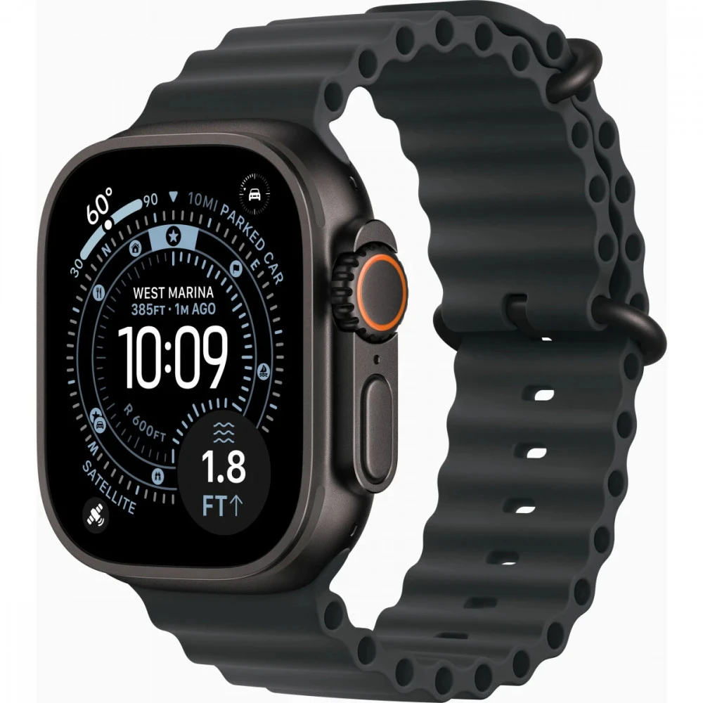 Apple Watch Ultra 3 49mm Black Titanium Case with Black Ocean Band MF0J4LW/A Смарт-часы