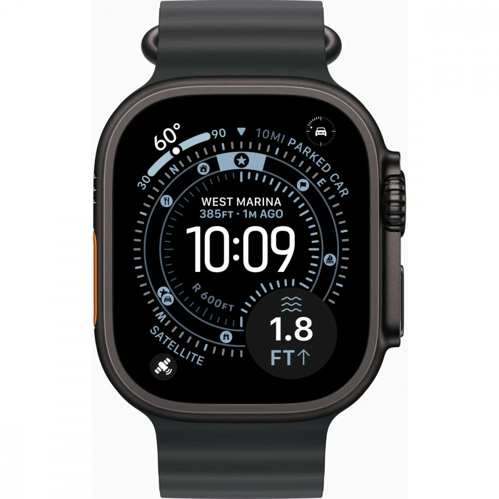 Apple Watch Ultra 3 49mm Black Titanium Case with Black Ocean Band MF0J4LW/A Смарт-часы