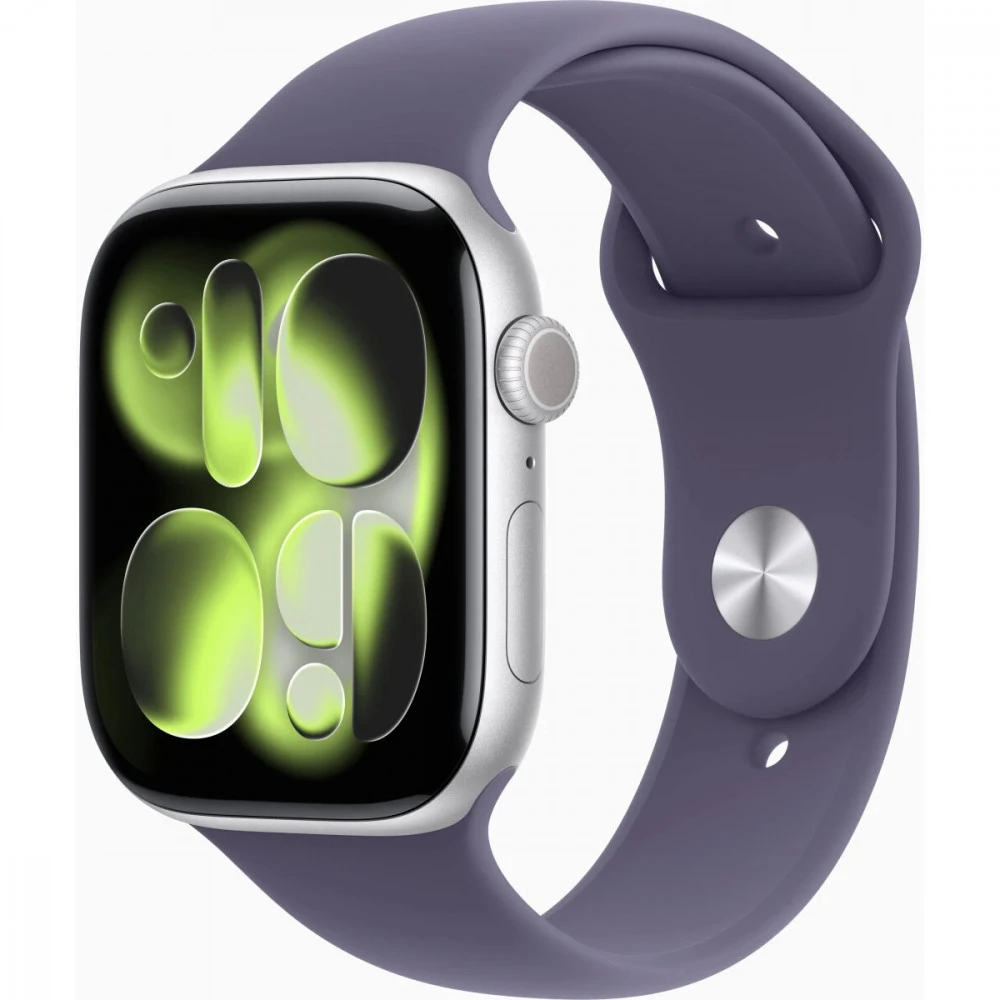 Apple Watch Series 11 46mm Silver Aluminium Case With Purple Fog Sport Band M/L MEVA4AF/A Смарт-часы